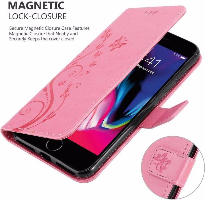 Actual product image Cadorabo Flower Book Cover (Apple iPhone 7s Plus, Apple iPhone 7 Plus)
