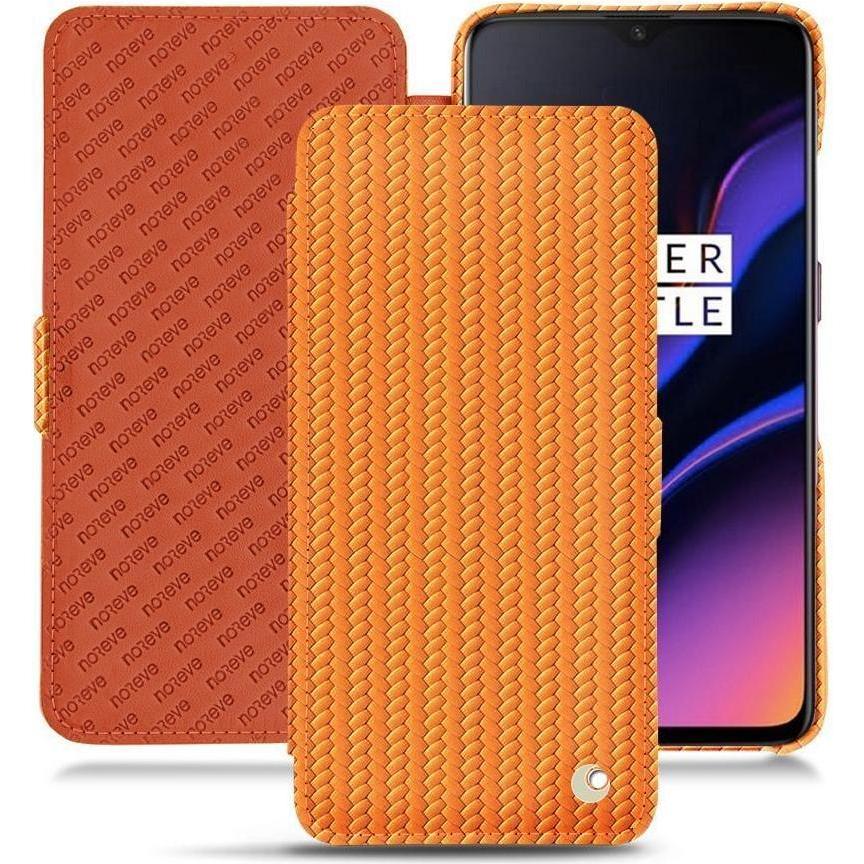 Noreve Lederschutzhülle horizontal (OnePlus 6T), Smartphone Hülle, Orange