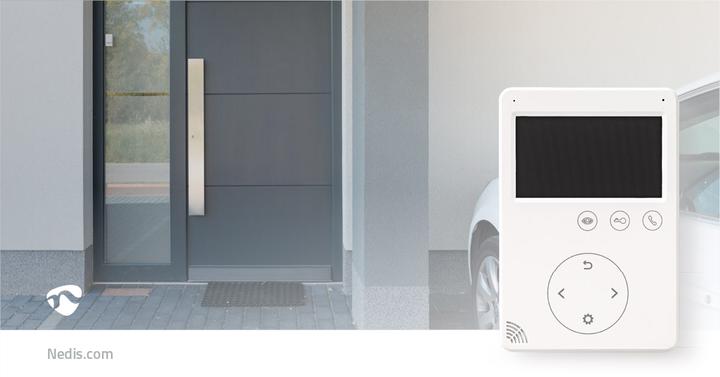 Actual product image Nedis Security camera for door - 4.3" - unlock function - colour monitor - white (Funk)