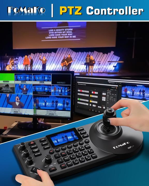 Produktbild FoMaKo NDI HX3 PTZ Kamera Set mit KI-Auto-Tracking und Controller