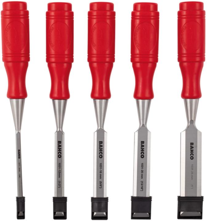 Actual product image Bahco Chisel set with polypropylene handle - five-piece/blister packaging (25 mm)