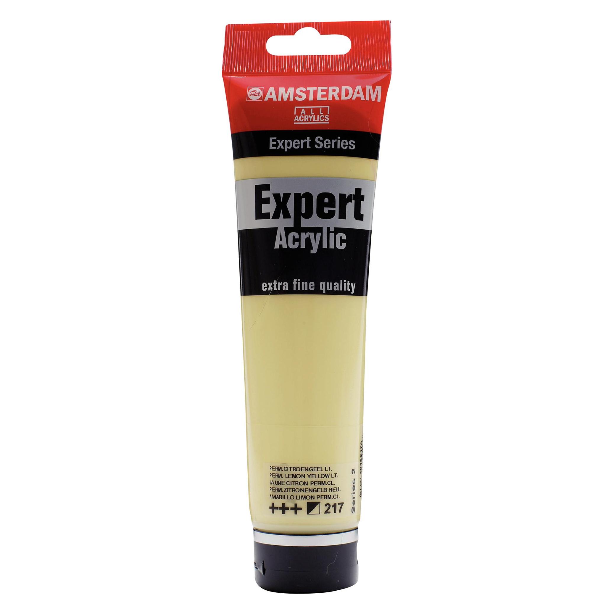 Amsterdam, Kleuren + Verf Voor Doe-het-zelvers, Expert Acrylverf Tube 150 Ml Permanent Citroengeel Licht 217 (150 ml)