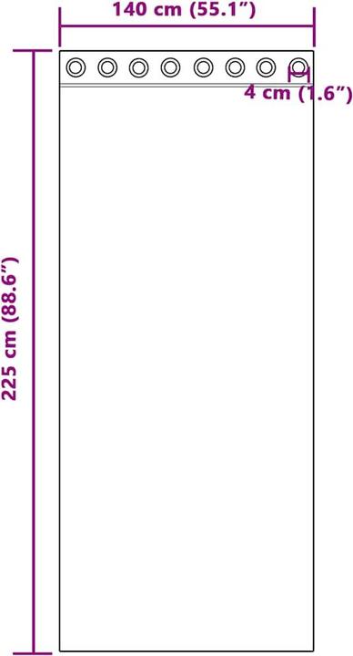 Actual product image vidaXL Voile Vorhang (140 x 260 cm)
