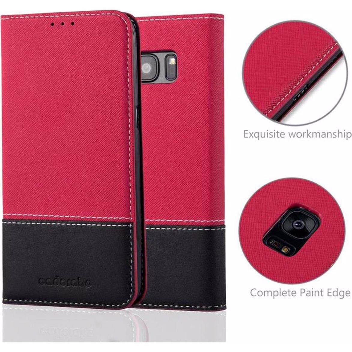 Thumbnail - Cadorabo Book X-Wallet Cover (Samsung Galaxy S7 Edge), Smartphone Hülle, Rot