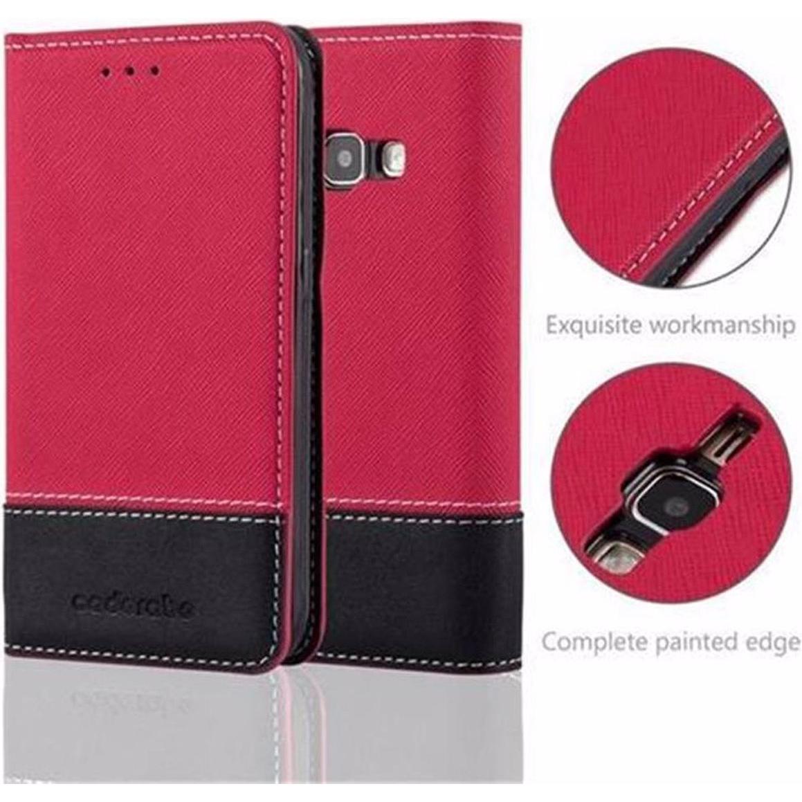 Thumbnail - Cadorabo Book X-Wallet Cover (Samsung Galaxy J1 (2016)), Smartphone Hülle, Rot