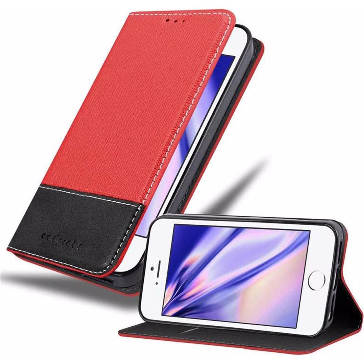 Cadorabo Book X-Wallet Cover (Apple iPhone 6), Smartphone Hülle, Rot