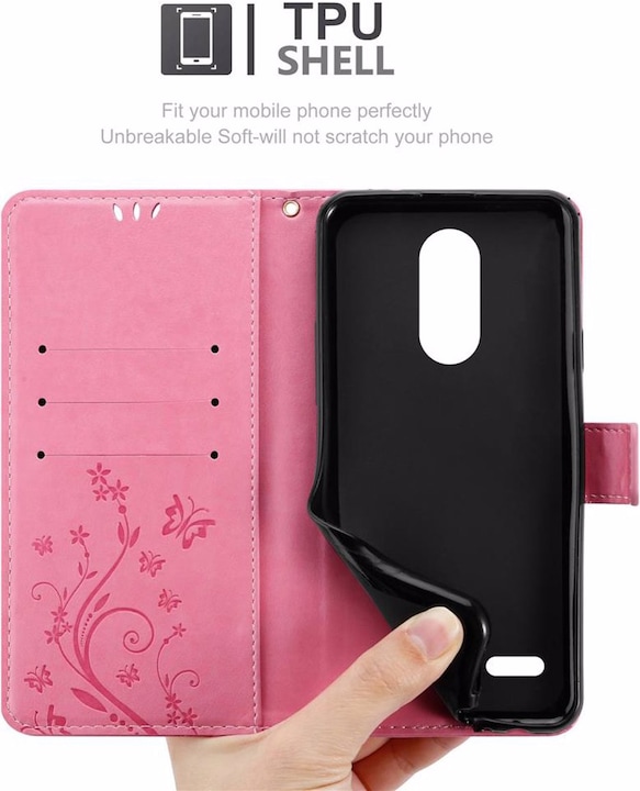 Produktbild Cadorabo Flower Book Cover (Huawei Y9 (2018), LG K8 2018)