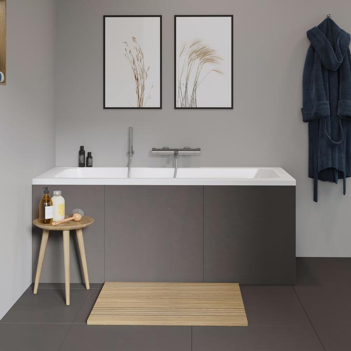 Actual product image Duravit Rectangular bathtub moulded body bath D-Code 70 x 160 cm white smooth 7000960000000 (100 l, 160 cm, 70 cm)