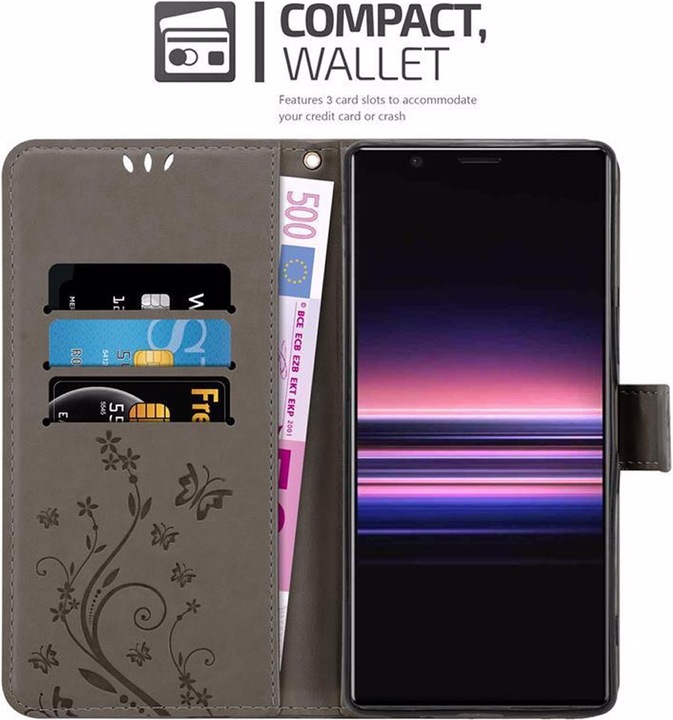 Produktbild Cadorabo Flower Book Cover (Sony Xperia 5)