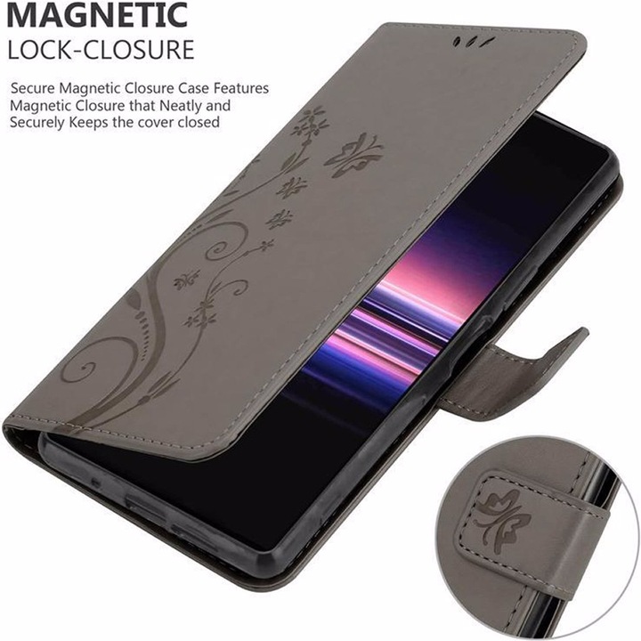 Produktbild Cadorabo Flower Book Cover (Sony Xperia 5)