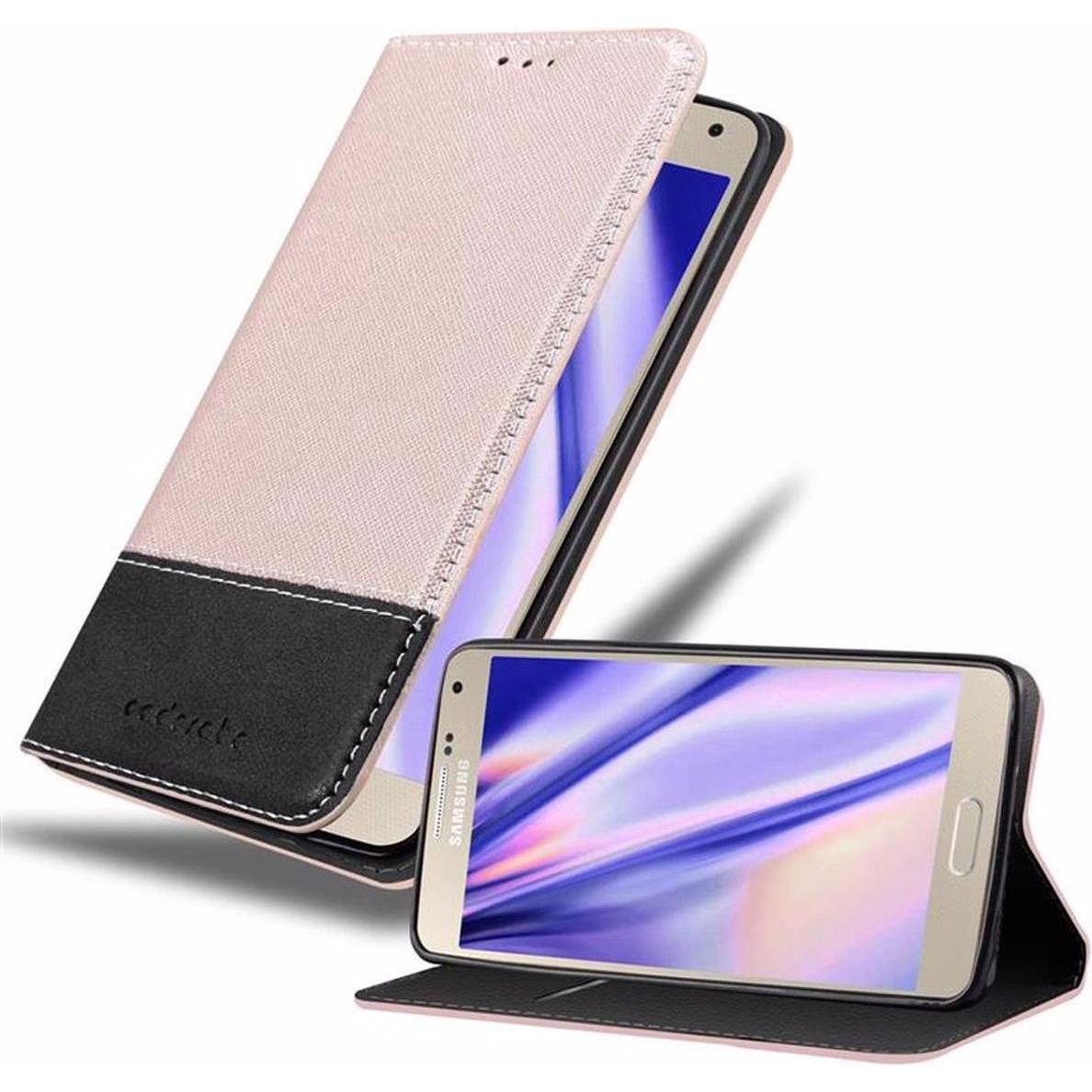 Cadorabo Book X-Wallet Cover (Samsung Galaxy J5 (2015)), Smartphone Hülle, Rosa