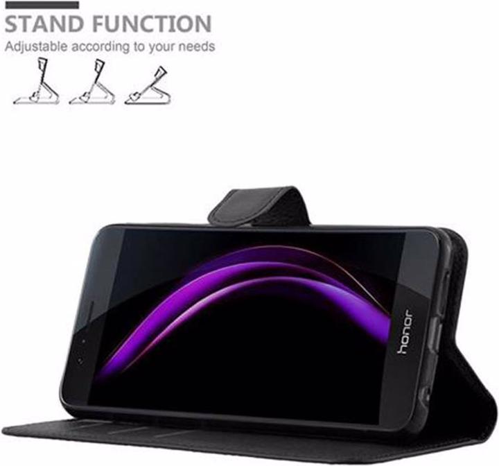 Actual product image Cadorabo Book with stand function cover (Honor 8)