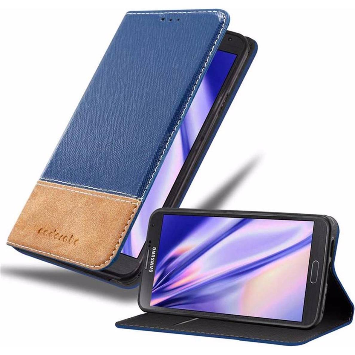 Cadorabo Book X-Wallet Cover (Samsung Galaxy Note 3), Smartphone Hülle, Blau