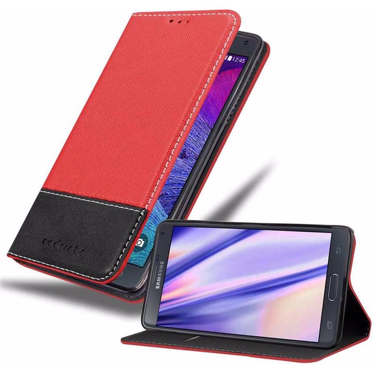 Thumbnail - Cadorabo Book X-Wallet Cover (Samsung Galaxy Note 4), Smartphone Hülle, Rot
