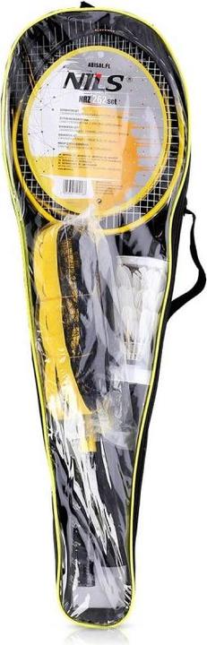 Productafbeelding Nils NRZ262 ALUMINIUM Badmintonset 2 Rackets 3 Veren Pijlen 600x60cm Netkoffer