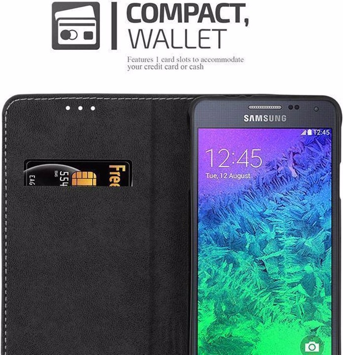 Actual product image Cadorabo Book X Wallet Cover (Samsung Galaxy Alpha)