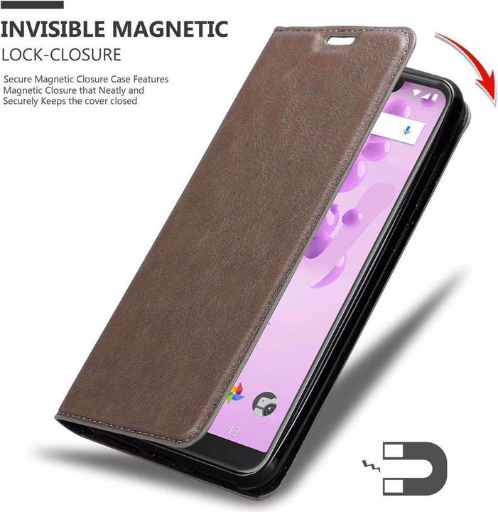 Actual product image Cadorabo Book Invisible Magnet Cover (Wiko View 2 Go)