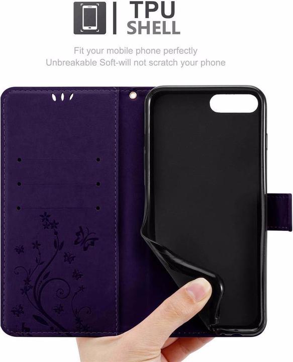 Actual product image Cadorabo Flower Book Cover (Apple iPhone 7 Plus, Apple iPhone 7s Plus)