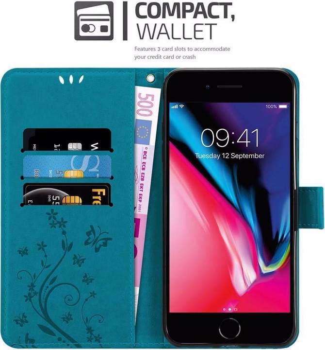 Actual product image Cadorabo Flower Book Cover (Apple iPhone 7 Plus)