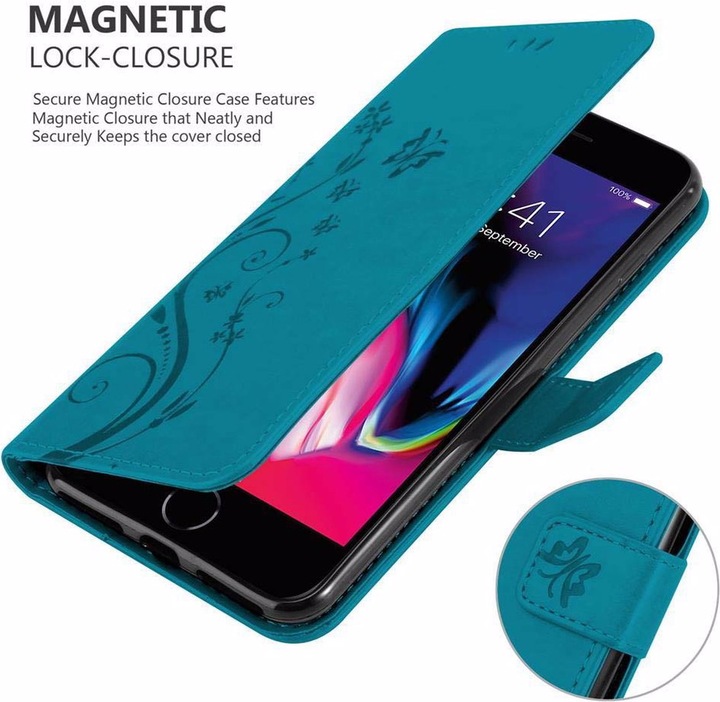 Actual product image Cadorabo Flower Book Cover (Apple iPhone 7 Plus)