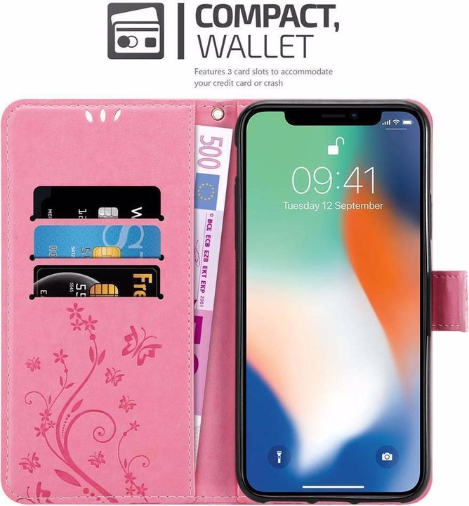 Produktbild Cadorabo Flower Book Cover (Apple iPhone XS Max)