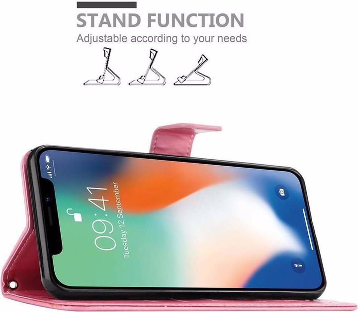 Produktbild Cadorabo Flower Book Cover (Apple iPhone XS Max)