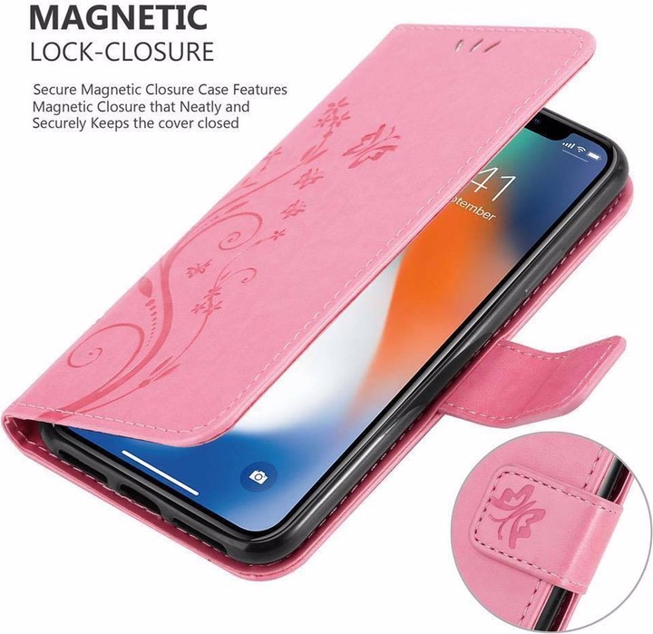 Produktbild Cadorabo Flower Book Cover (Apple iPhone XS Max)