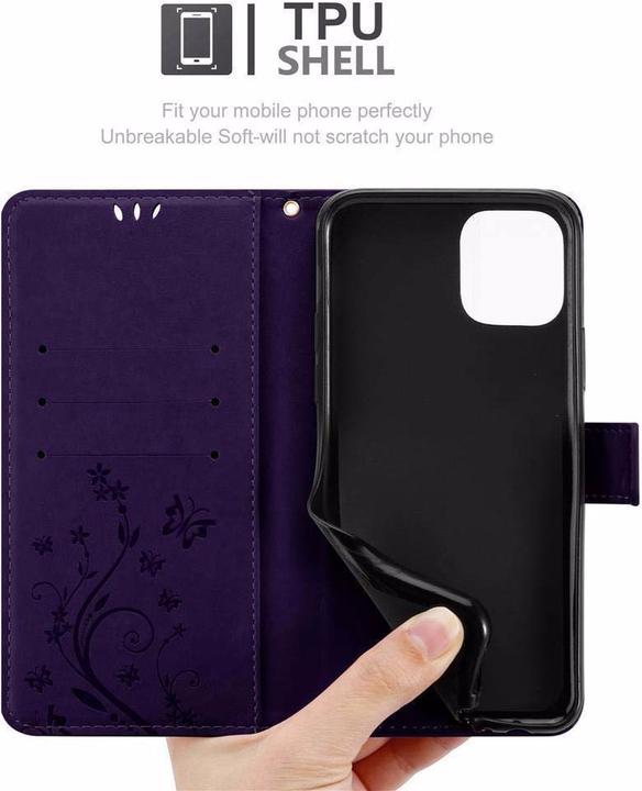 Actual product image Cadorabo Flower Book Cover (Apple iPhone 11 Pro Max)