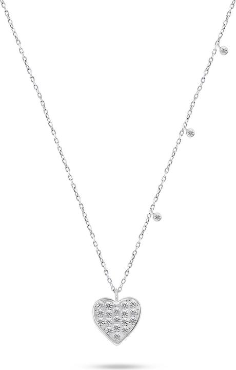 Immagine prodotto Brilio Argento - NCL62W Collana in argento con zirconi (catena e ciondolo)