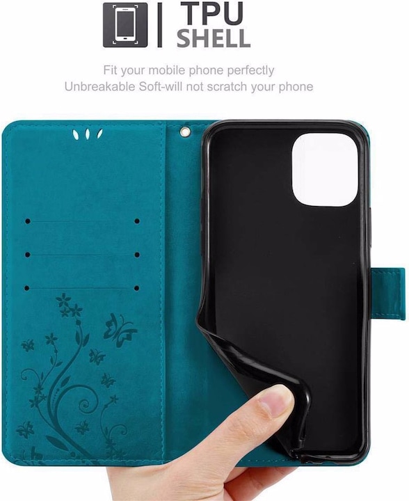 Produktbild Cadorabo Flower Book Cover (Apple iPhone 11 Pro Max)