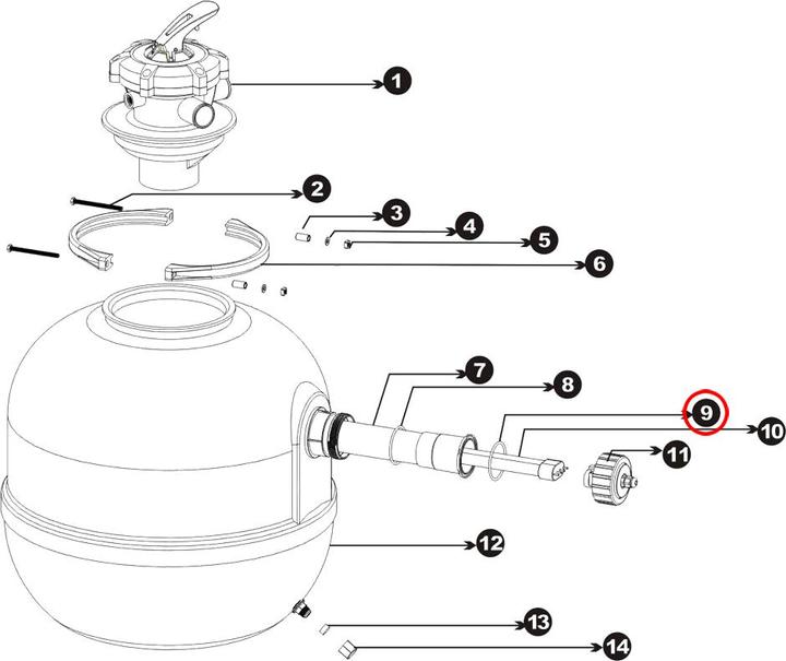 Produktbild SunSun Ersatzteil: CSF-500 Teich Sand Filter O-Ring 2