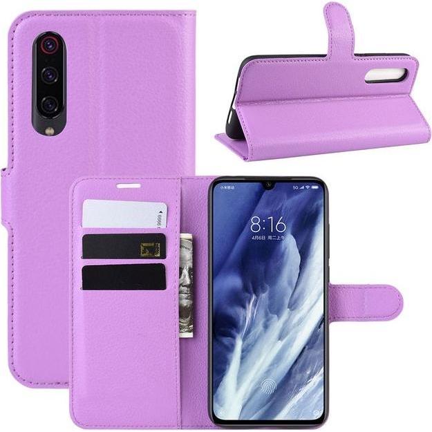 Thumbnail - MU Classic Litchi Leder Bookcover Series (OnePlus 9 Pro 5G, Xiaomi Mi 9 Pro), Smartphone Hülle, Violett