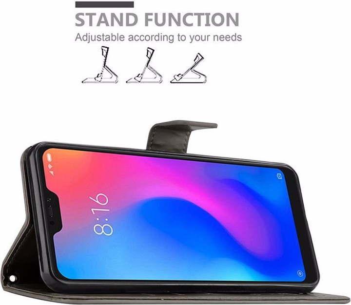 Actual product image Cadorabo Flower Book Cover (Xiaomi Redmi Note 6 Pro)
