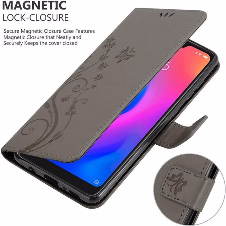 Actual product image Cadorabo Flower Book Cover (Xiaomi Redmi Note 6 Pro)