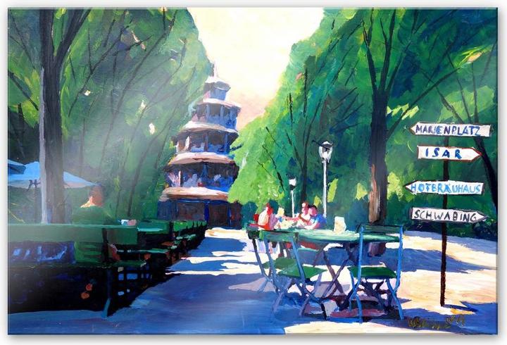 Immagine prodotto Trenddeko Bleichner - Torre cinese a Monaco di Baviera (60 x 40 cm)