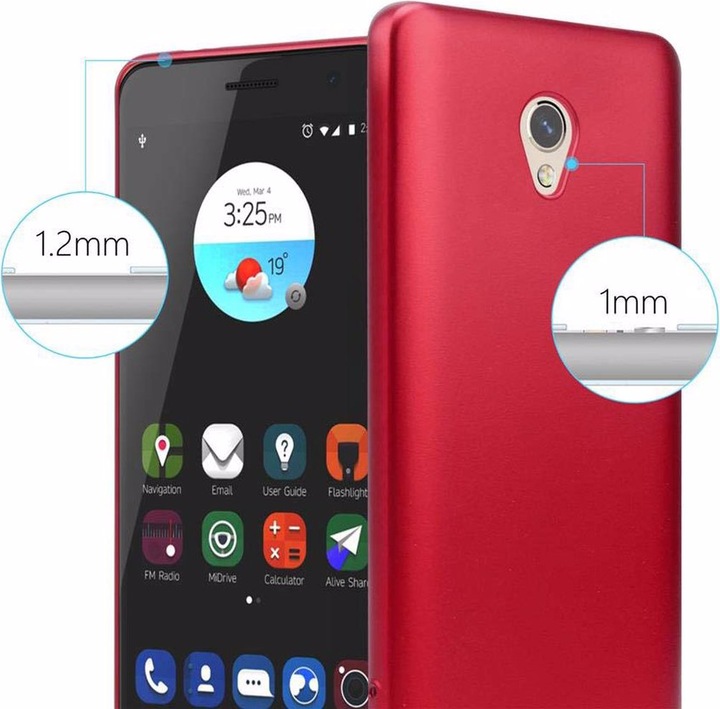 Produktbild Cadorabo TPU Matt Metallic Cover (ZTE Blade V7)