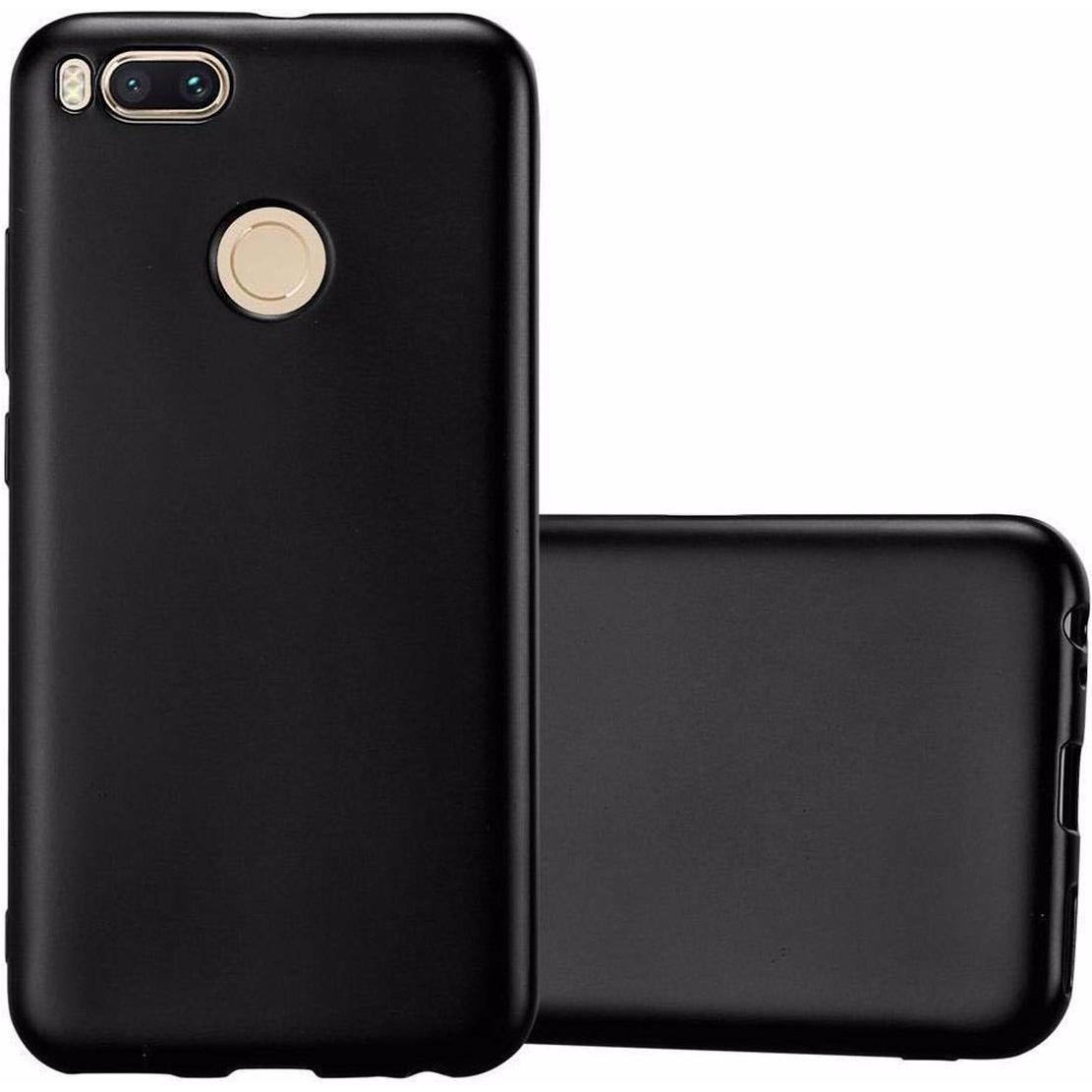Cadorabo TPU Matt Metallic Cover (Xiaomi Mi 5X), Smartphone Hülle, Schwarz