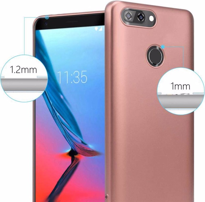 Actual product image Cadorabo TPU Matt Metallic Cover (ZTE Blade V9)