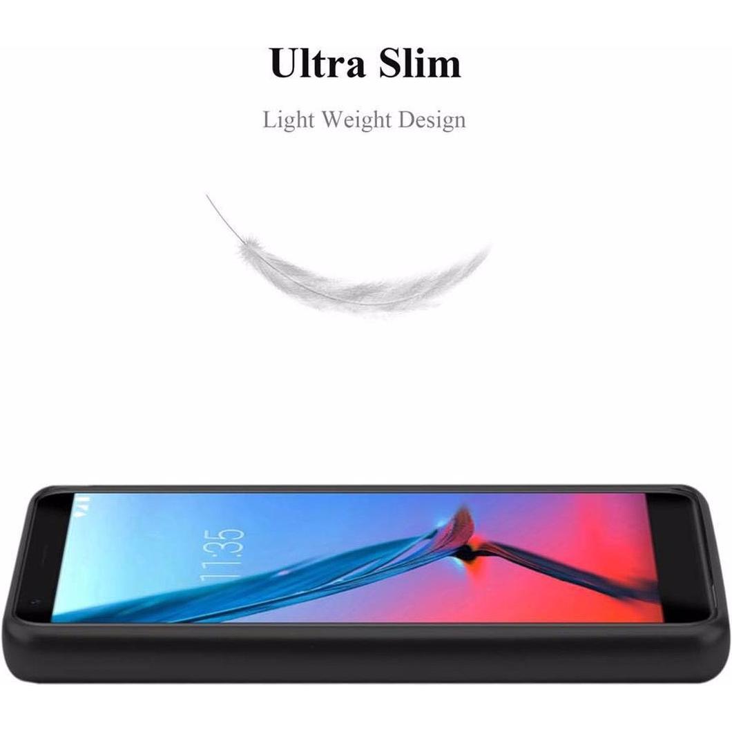 Thumbnail - Cadorabo TPU Matt Metallic Cover (ZTE Blade V9), Smartphone Hülle, Schwarz