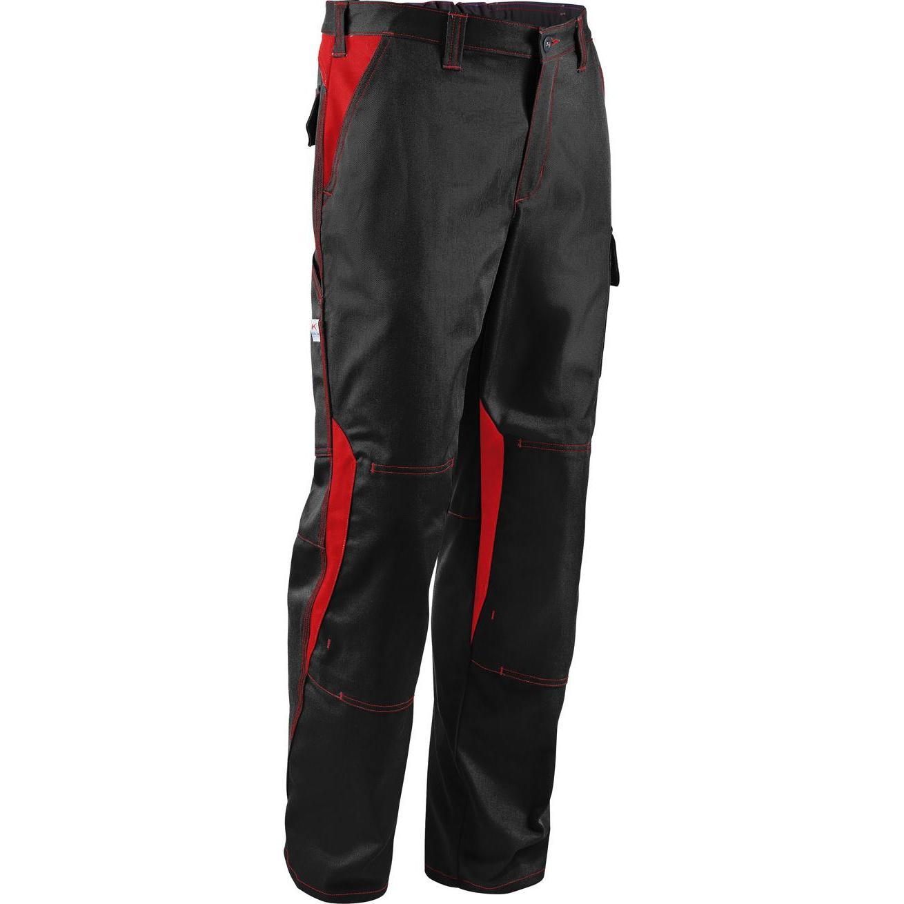 Kübler, Arbeitshose, Image Dress New Design Hose Schwarz/Mittelrot 30 (30)
