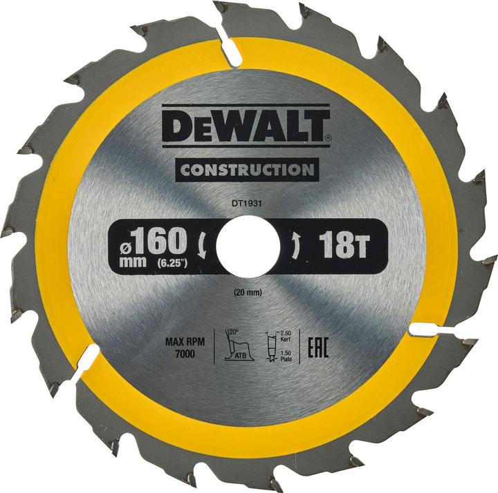 Produktbild DeWalt Handkreissägeblatt