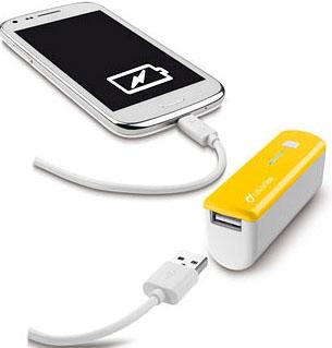 Produktbild Cellularline Power bank 2200, yellow (2200 mAh)