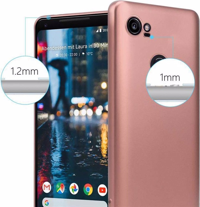 Actual product image Cadorabo TPU Matt Metallic Cover (Google Pixel 2 XL)
