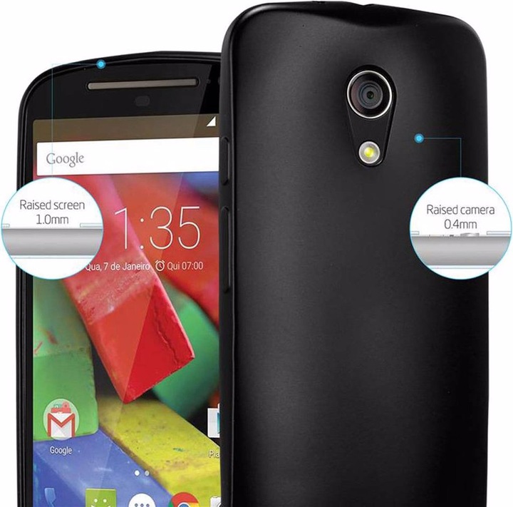 Produktbild Cadorabo TPU Matt Metallic Cover (Motorola Moto G2 (2nd Gen))
