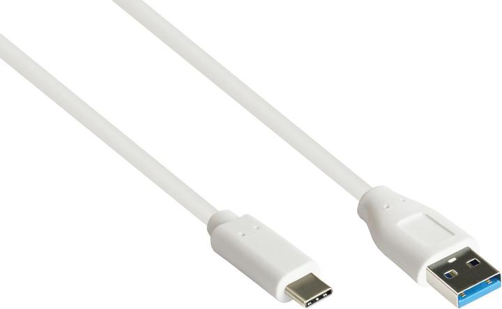 Produktbild Good Connections USB 3.2 Gen. 2 an USB-C 10GBit/s CU 1m weiá (1 m, USB 3.2 Gen 2)