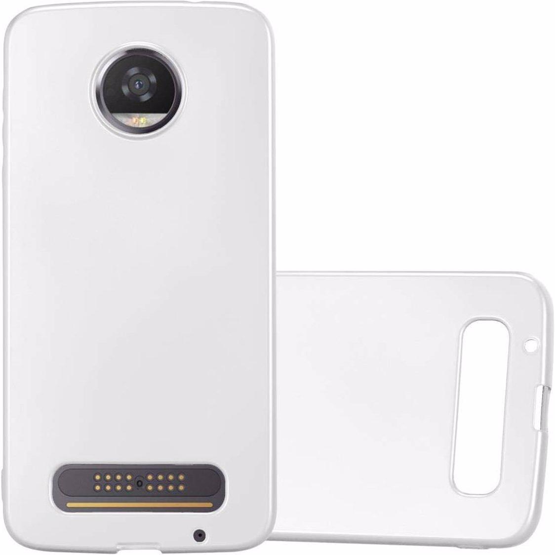 Thumbnail - Cadorabo TPU Matt Metallic Cover (Motorola Moto Z2), Smartphone Hülle, Silber