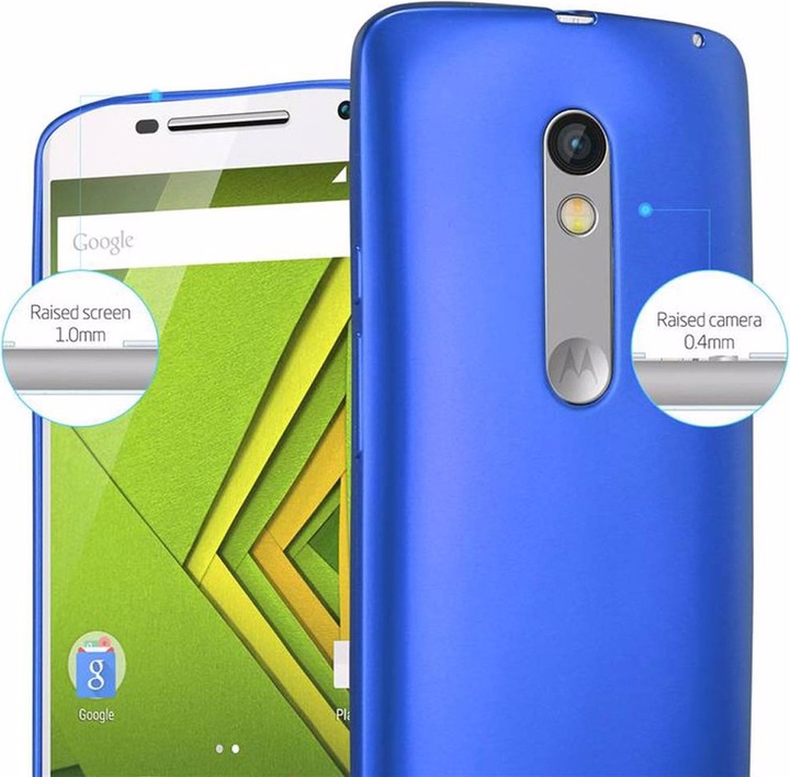 Actual product image Cadorabo TPU Matt Metallic Cover (Motorola Moto X Play)