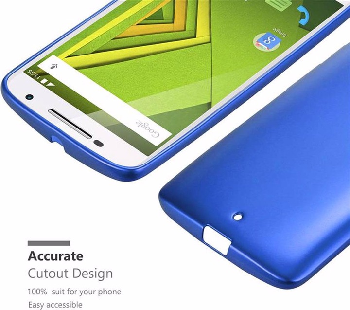 Actual product image Cadorabo TPU Matt Metallic Cover (Motorola Moto X Play)
