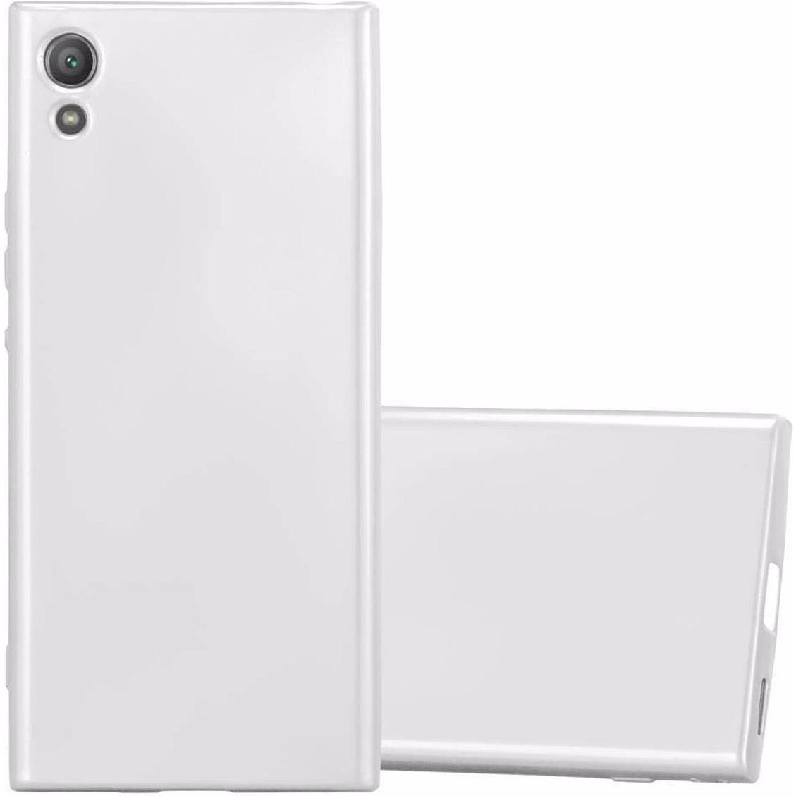 Cadorabo TPU Matt Metallic Cover (Sony Xperia XA1), Smartphone Hülle, Silber
