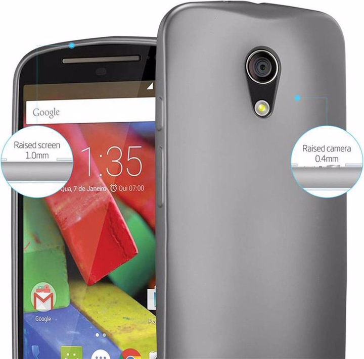 Produktbild Cadorabo TPU Matt Metallic Cover (Motorola Moto G2 (2nd Gen))